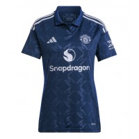 Camisa de Futebol Manchester United Equipamento Secundário Mulheres 2024-25 Manga Curta